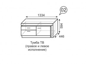 Тумба ТВ Люмен 02 Дуб Сакраменто/Белый снег в Екатеринбурге - ok-mebel.com | фото 3