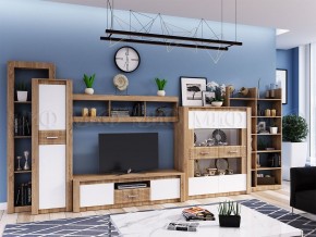 ТЕРРА Тумба Тв (Белый глянец/дуб сонома) в Екатеринбурге - ok-mebel.com | фото 2