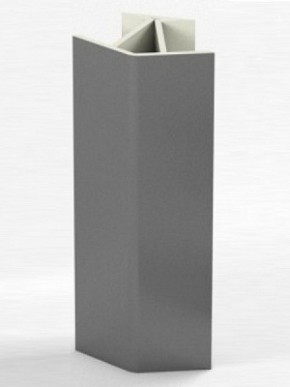 Угловое соединение для цоколя 135 гр. h100 мм (Алюминий, Белый, Черный, Сонома) в Екатеринбурге - ok-mebel.com | фото 1