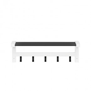 Вешалка Кантри белая для головных уборов с крючками для одежды в Екатеринбурге - ok-mebel.com | фото 2