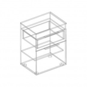 ВИТА Тумба 1-ств с ящиком и нишей (темно серый) в Екатеринбурге - ok-mebel.com | фото 2