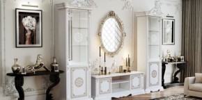 Витрина 1- дверная (12.321) Грация (белый/золото) в Екатеринбурге - ok-mebel.com | фото 2