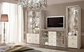 Витрина 2-ств. для посуды  Тиффани Premium слоновая кость/серебро (ТФВ3-2С(П) в Екатеринбурге - ok-mebel.com | фото 2