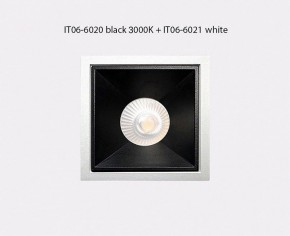Встраиваемый светильник Italline IT06-6020 IT06-6020 black 3000K + IT06-6021 black в Екатеринбурге - ok-mebel.com | фото 3