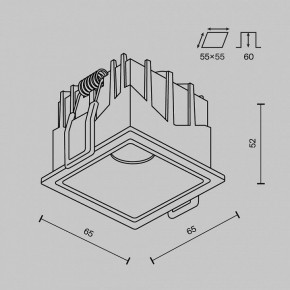 Встраиваемый светильник Maytoni Alfa LED DL043-01-10W4K-SQ-B-1 в Екатеринбурге - ok-mebel.com | фото 11