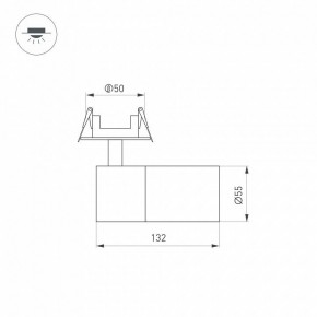 Встраиваемый светильник на штанге Arlight LGD-ARTEMIS-BUILT-FLAP-R55-12W 051795 в Екатеринбурге - ok-mebel.com | фото 7