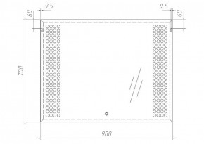 Зеркало Cosmo 90 alum с подсветкой Sansa (SC1003Z) в Екатеринбурге - ok-mebel.com | фото 2