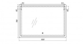 Зеркало Dream 100 alum с подсветкой Sansa (SD1024Z) в Екатеринбурге - ok-mebel.com | фото 7