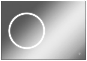 Зеркало Eclipse 100 black с подсветкой Sansa (SE1032Z) в Екатеринбурге - ok-mebel.com | фото 1