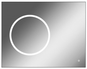 Зеркало Eclipse 90 black с подсветкой Sansa (SE1031Z) в Екатеринбурге - ok-mebel.com | фото 1