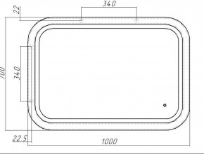 Зеркало Elis 100 white с подсветкой Sansa (SEe1045Z) в Екатеринбурге - ok-mebel.com | фото 7