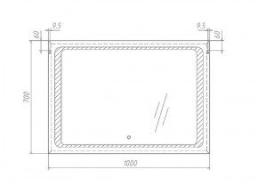 Зеркало Galaxy 100 alum с подсветкой Sansa (SG1008Z) в Екатеринбурге - ok-mebel.com | фото 7