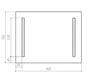 Зеркало Good Light 2-90 с подсветкой Домино (GL7015Z) в Екатеринбурге - ok-mebel.com | фото 6