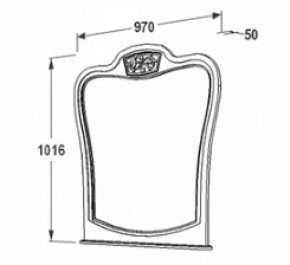 Зеркало навесное Ольга-12 МДФ в Екатеринбурге - ok-mebel.com | фото 2